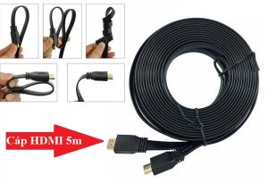 Dây cáp HDMI dẹt chuẩn Full HD 1080p dài 5m - Dây HDMI dẹp cao cấp dài 5m