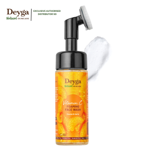 Deyga Vitamin C Foaming Face Wash 100ml | Natural Brightening Cleanser | Deep Pore Cleansing & Hydrating for All Skin Types | Citrus Scent | Sulphate & Paraben-Free