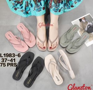 Sandal karet jepit wanita terbaru merek:glaston Import