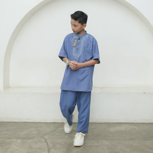Setelan Baju Koko Anak Laki Laki Lengan Pendek Katun Micro Premium