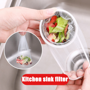 300Pcs Kitchen Sink Filter Mesh Vegetable Fruit Waste Strainer Bag Drainage Residue Collector Accessories