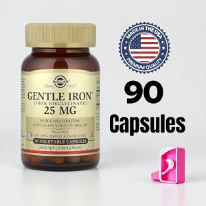 Solgar Gentle Iron 25mg Iron Bisglycinate 90s 180s Vegetable Capsules
