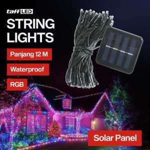TaffLED Lampu Hias String Lights Solar Power Waterproof 100 LED RGB - YY-3210