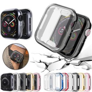 360° Full Soft Case for Apple Watch 6 SE 5 4 3 2 1 40mm 44mm 38MM 42MM Clear TPU Screen Protector Case for i Watch Ultra 8 7 49mm 45mm 41mm