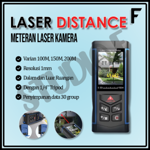 Meteran Laser Rangefinder Outdoor Portabel dengan Kamera - Pengukuran Jarak 100M/150M/200M