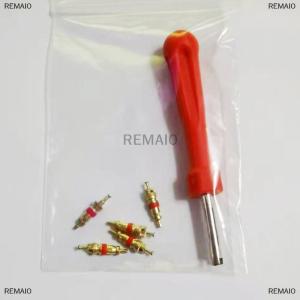 [COD] REMAI0 5pcs Valve Cores with Car Bicycle Tyre Tire Valve Core Remover Repair Tool
