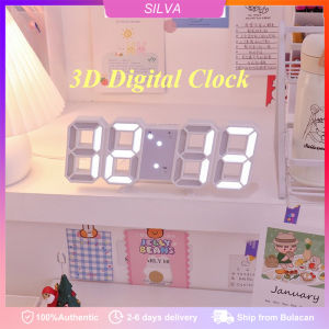 3D Digital Clock Wall Decor Smart Alarm Clock Led Kitchen Office Table Desk Alarm Temperature Clock