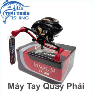 Máy Câu Ngang Pioneer Magnum LP200 LP201 Tay Trái/Phải Drag 5kg Tặng Dây PE2 Máy Câu Lure Cá Lóc