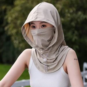 MILDPETAL Chống tia cực tím Mũ chống nắng bằng vải lụa băng Thoáng khí Có thể điều chỉnh Mũ che nắng Thời trang Khô nhanh Mũ chống nắng Thể thao ngoài trời