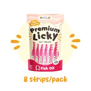 sup Cat Treats Premium Licky 15g Fish Oil Enriched Hair Health Beauty 1/5 packs for Cats Kittens