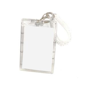 Clear Acrylic Case With Spring Cord and Fast Release Hook Water Resistant Protector For Office School