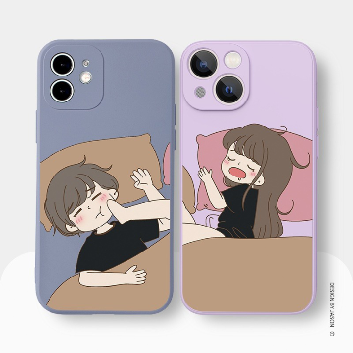 Cute Couple Phone Case suitable for iPhone 11 Pro Max 14 13 12 Pro