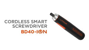 [CLEARANCE] [EXCLUSIVE] BLACK & DECKER BD40K4 4V Cordless Ion Smart Screwdriver With Micro USB Charging & 4 Pcs Screwdriver Bits