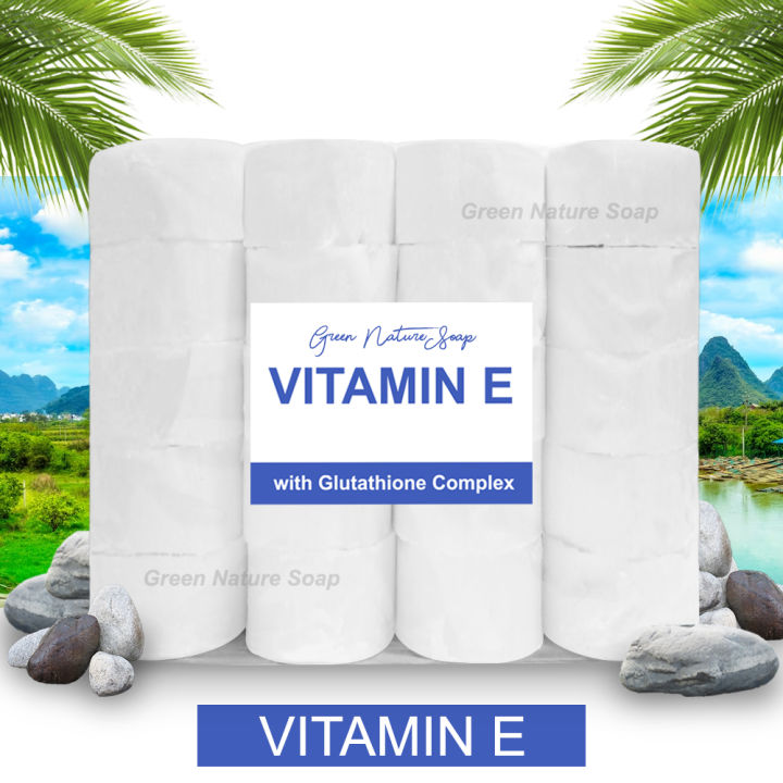 [ORIGINAL] Vitamin E 10x Whitening with GLUTATHIONE Natural & Organic  Effective Whitening Round Bar Beauty Soap by Green Nature | Lazada PH