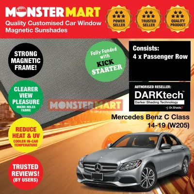 CERTIFIED ORIGINAL Dr Shadez DARKtech Car Window Customised Magnetic Sunshades for Mercedes Benz (Kickstarter Funded Products) Mercedes Benz A B C GLA GLB GLC Class