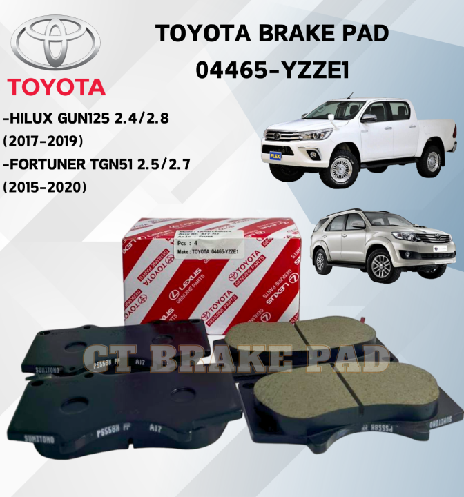 GENUINE TOYOTA ORI (04465-60320 / 04465-YZZE1) FRONT BRAKE PAD SET FOR ...