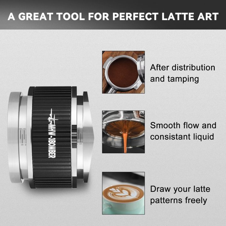 Cofez Espresso Distributor 58mm - Höhenverstellbarer Kaffeeverteiler Aus Edelstahl