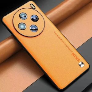 เคส2023 VivoX100สำหรับ Vivo X100 Pro X 100 5G เคสกันกระแทกมือถือหนังแบบเรียบง่ายแฟชั่นกรอบ TPU แบบนุ่มทั้งหมดมาพร้อมเคสป้องกันรอยขีดข่วนสีทึบ