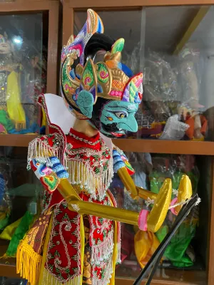 Wayang Golek Gatotkaca Standar Dalang Pentas 80 cm | Handmade Kayu Berkualitas | Karya Seni Tradisional Indonesia