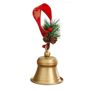 Giáng sinh cây chuông kim loại trang trí với dây treo và quả thông trang trí cổ điển cho kỳ nghỉ Vòng hoa treo cửa decors