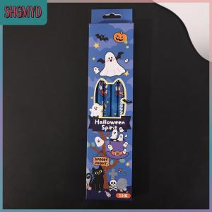 【SHGMYD】 ดินสอธีมฮาโลวีน12ชิ้น เซ็ตสำหรับเด็กวันเกิดปาร์ตี้ฮาโลวีนของขวัญการ์ตูนฟักทองผีดินสอสำหรับรางวัลโรงเรียน