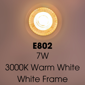 YETPlus LEDEON Energy Saving LED Ceiling Recessed Spotlight Eyeball 3000K Warm White Yellow Light 3C 3 Color Changing E802 E804 E805 3W 3" 7W 4"