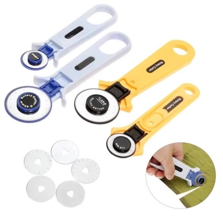 Manual Cloth Cutting Roller Wheel Round Cutter Quilting Patchwork ...