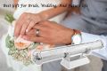 Marriage Certificate Holder and Base Set, Silver-Plated Zinc Alloy Wedding Certificates Holder with Stand Certificate Storage Tube Certificate Collection Tube Anniversary Gift Newlywed Gift. 