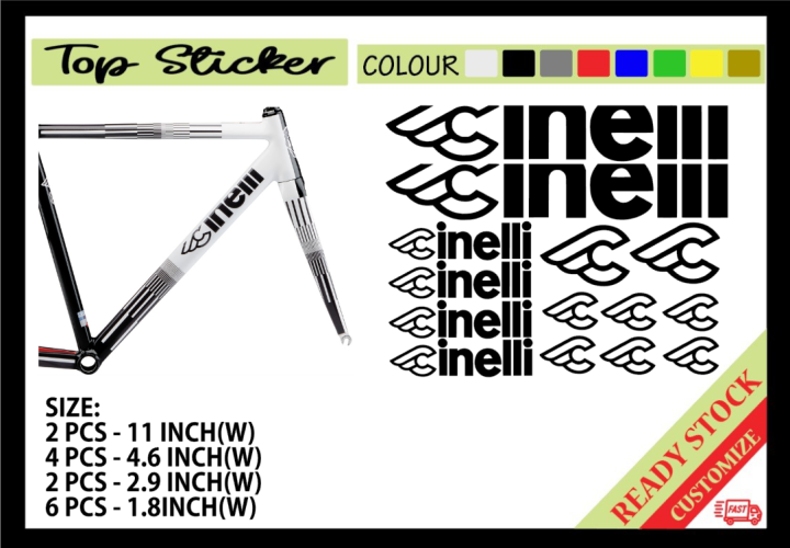 CINELLI BICYCLE STICKER ROAD BIKE MOUNTAIN CYCLING MTB BICYCLE