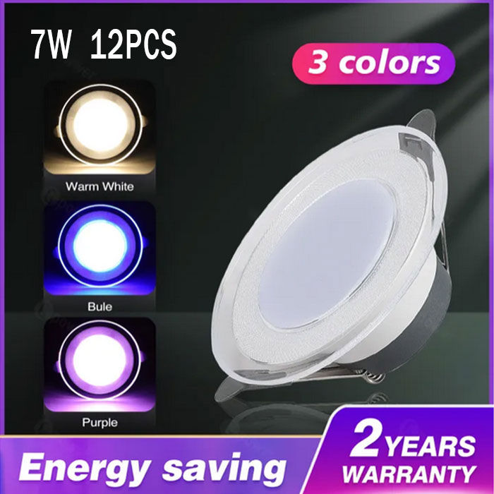 Trio Color Led 12PCS Tri color LED Pin light for Ceiling Downlight Ultra-Thin 3 Colors ...