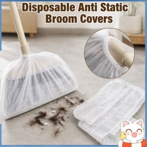 Happy Everyday.me Disposable Broom Dust Cover 100 Pcs Non Woven Fabric Anti Static Anti Hair Tangling Cleaning Tools
