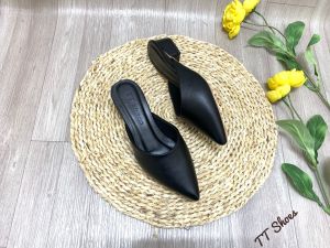 giày cao gót sục 2cm si mờ trơn đế tpr chống trơn cao cấp TT Shoes tuitron2cm