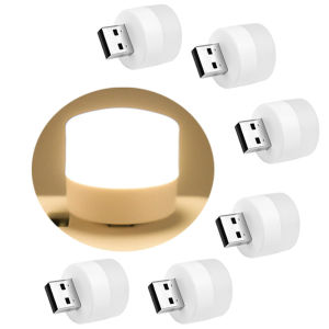 USB Lights by Night Mini Led BulbWithout Light-Sensor Plug-in Warm White Compact Ideal for Bedroom Bathroom Kitchen Car USB Atmosphere Light