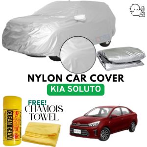 Nylon Car Cover for Kia Soluto Waterproof High Quality Car Cover for Indoor & Outdoor Protection with Chamois Towel