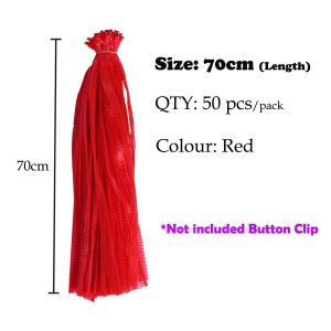 Dealforhome 🎡 【50 Pcs Poly Netting Bag】Fruit Vegetable Mesh Net Bag /Strong /Plastic Mesh Net Beg Jaring Buah Sayur Beg Berlubang 网袋