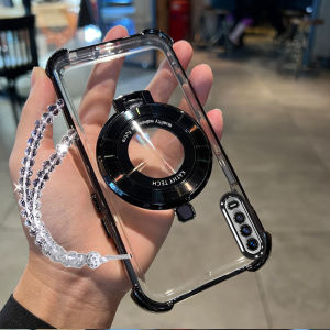 For VIVO V15 VIVO 1819 Softcase Silicone shockproof Cover with holder and Lanyard