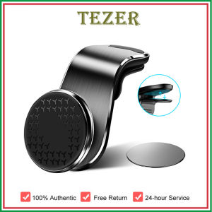 TEZER Upgraded Rotatable Magnetic Car Phone Holder Air Vent Clip Mount Magnet Stand Mount Holder 360 Metal Magnet Phone Stand For  Samsung Huawei Xiaomi