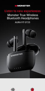 Tai nghe Bluetooth TWS Âm thanh nổi Chống Ồn Cảm Ứng Thông Minh Tai nghe thể thao có Mic Monster GT23