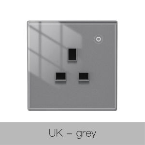 MOES ZigBee Smart Wall SocketGlass Panel OutletPower Monitortuya Wireless Control Mesh with TimerAlexa G oogle Home voice UK