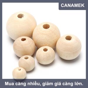 【CANAMEK】 Vòng Gỗ Spacer Bead Tự Nhiên Không Sơn Bằng Gỗ Bóng Hạt DIY Craft Đồ Trang Sức