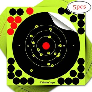 LUMINARY 5Pcs Sputtering 5Pcs 8x8 inch Self Stick Self Adhesive Green Fluorescent Targets Stickers Target Paster Target Target Papers