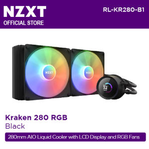 NZXT RL-KR280-W1 KRAKEN 280MM RGB WHITE/BLACK CPU COOLING FAN & HEATSINK