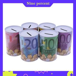 Nine percent Euro đô la tiền Hộp An toàn xi lanh con heo đất ngân hàng ngân hàng cho tiền xu tiền gửi hộp