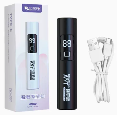365nm UV Flashlight USB Rechargeable Black Light Pet Ringworm Detector Fluorescent Stain Detector Counterfeit Money Checker