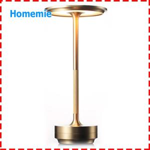 Rechargeable Metal Table Lamp Dimmable LED Table Lamp with 3 Color Modes for Indoor Outdoor Restaurant Living Room Bedroom
