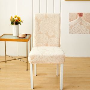 【Fast Shipping + High Quality 】Lambswool super thick plain chair cover elastic stretch dining chair cover anti-dirty
