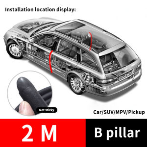 SEAMETAL Car Door Edge Protector Rubber Seal Strip B Pillar Soundproof Strip Universal Auto Dustproof Sealing Sticker