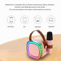 K12 Mini Karaoke Speaker With Mic bluetooth Speaker with Dual Microphone Wireless Family Singing KTV. 