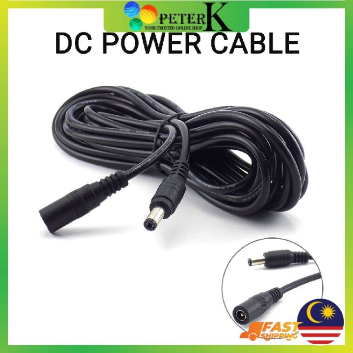 DC Power Extension Cable 5.5*2.1mm Male Female Extend Wire 3M 5M 10M