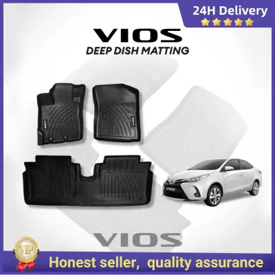 Toyota Vios 2014 to 2018 OEM / EXCELLENT Deep Dish Matting Thailand Quality Car Accessories
